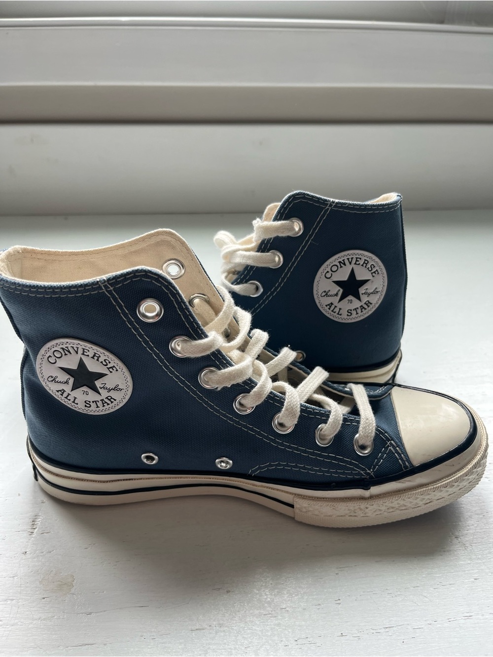 Converse High Top Sneakers - Navy & Cream
